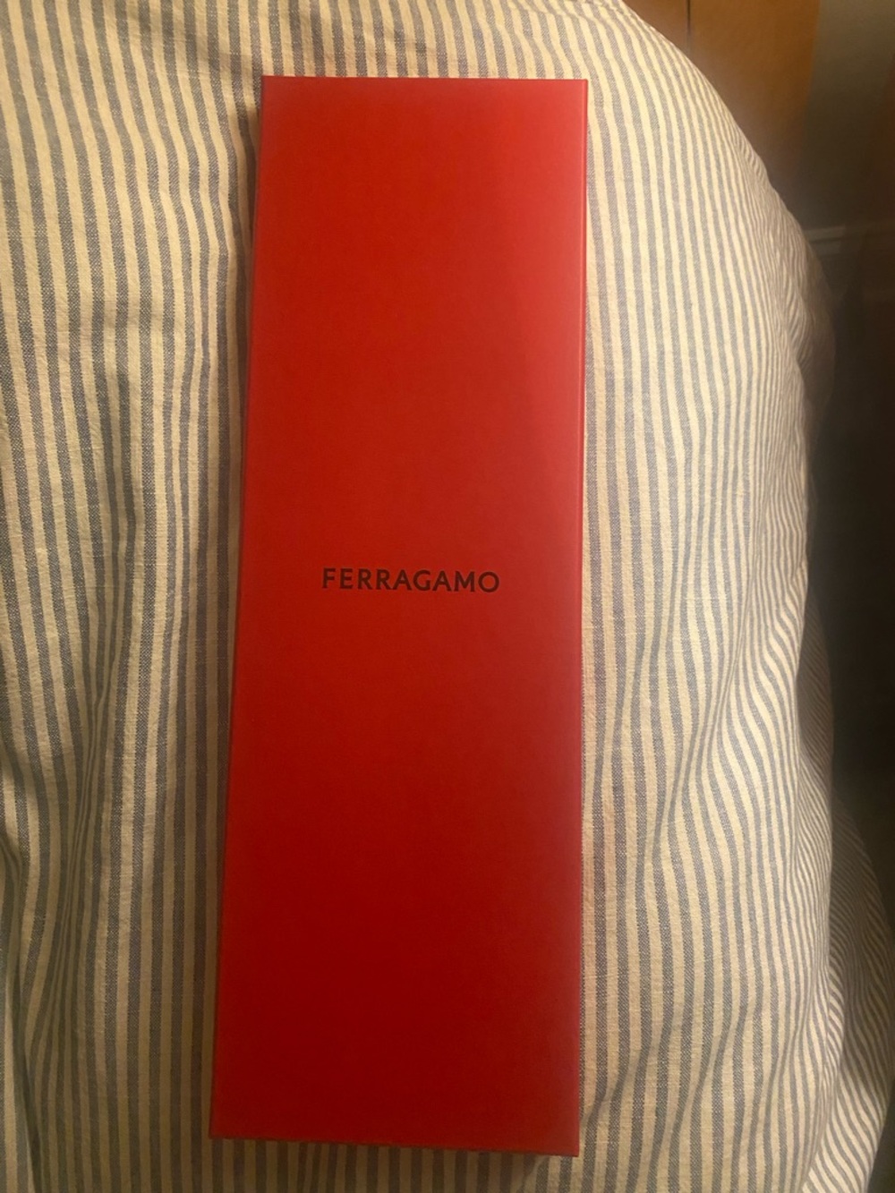 Salvatore Ferragamo Red Gift Box with Branded Card